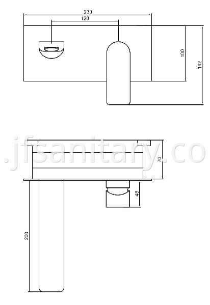 Size Of Concealed Basin Mixer